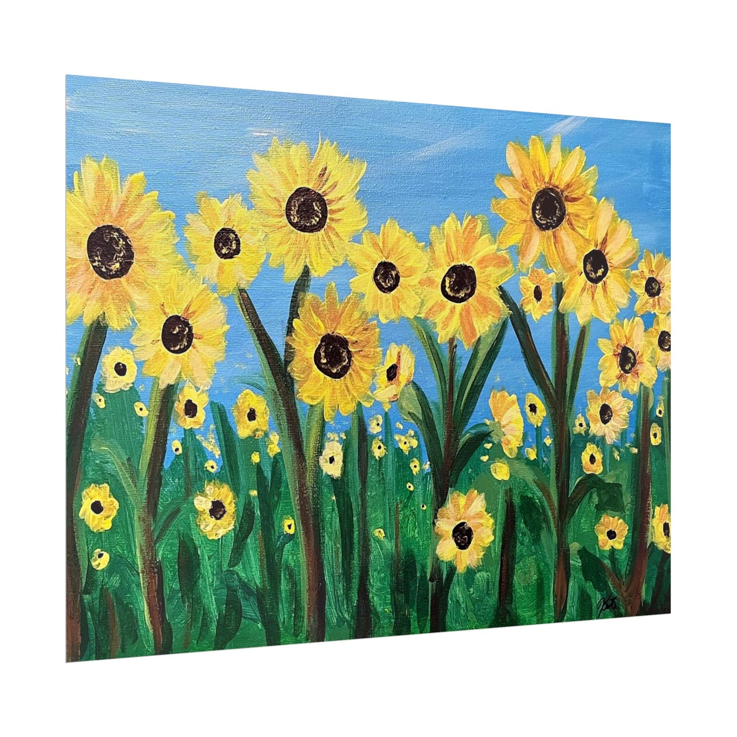Imprimé - Champs de tournesols