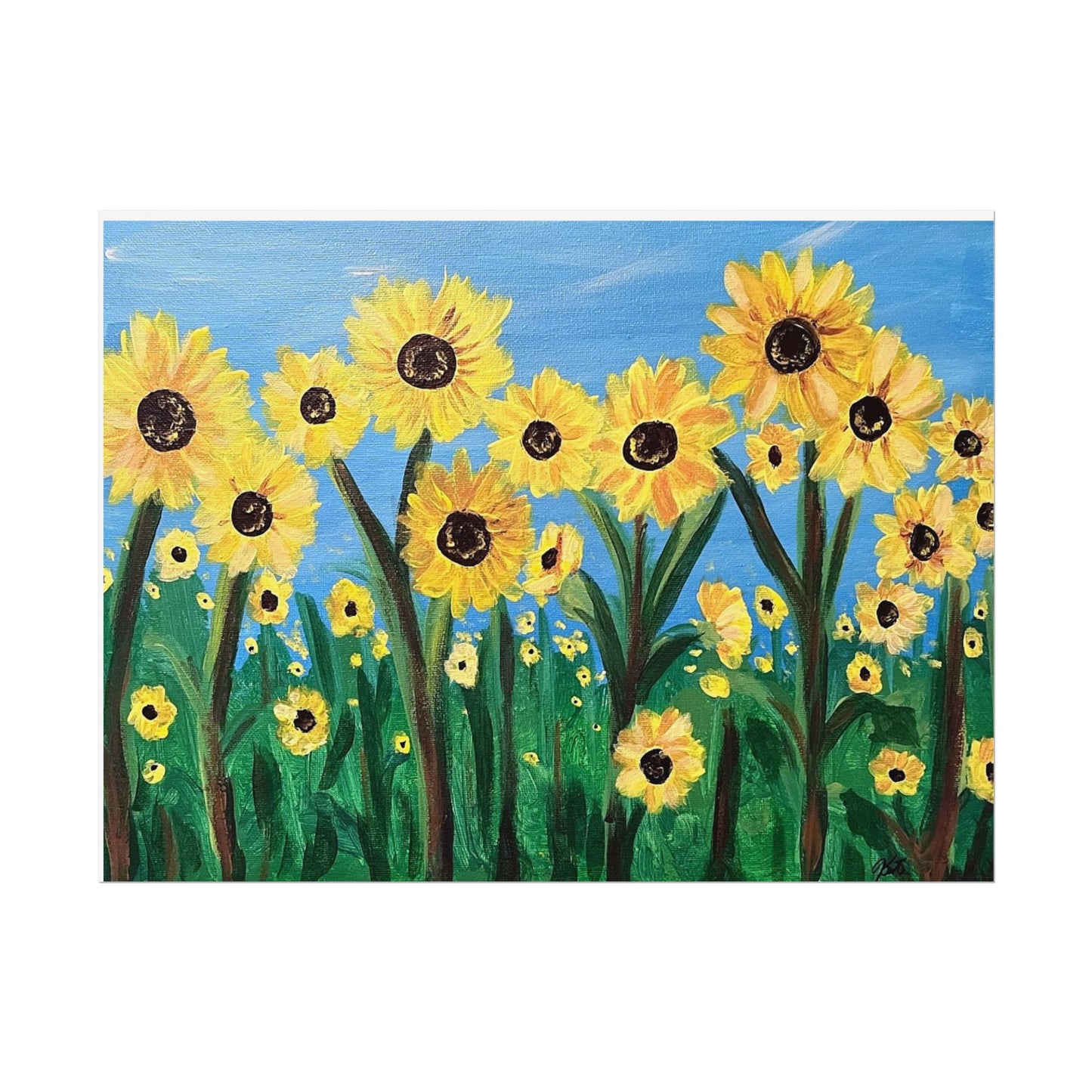 Imprimé - Champs de tournesols