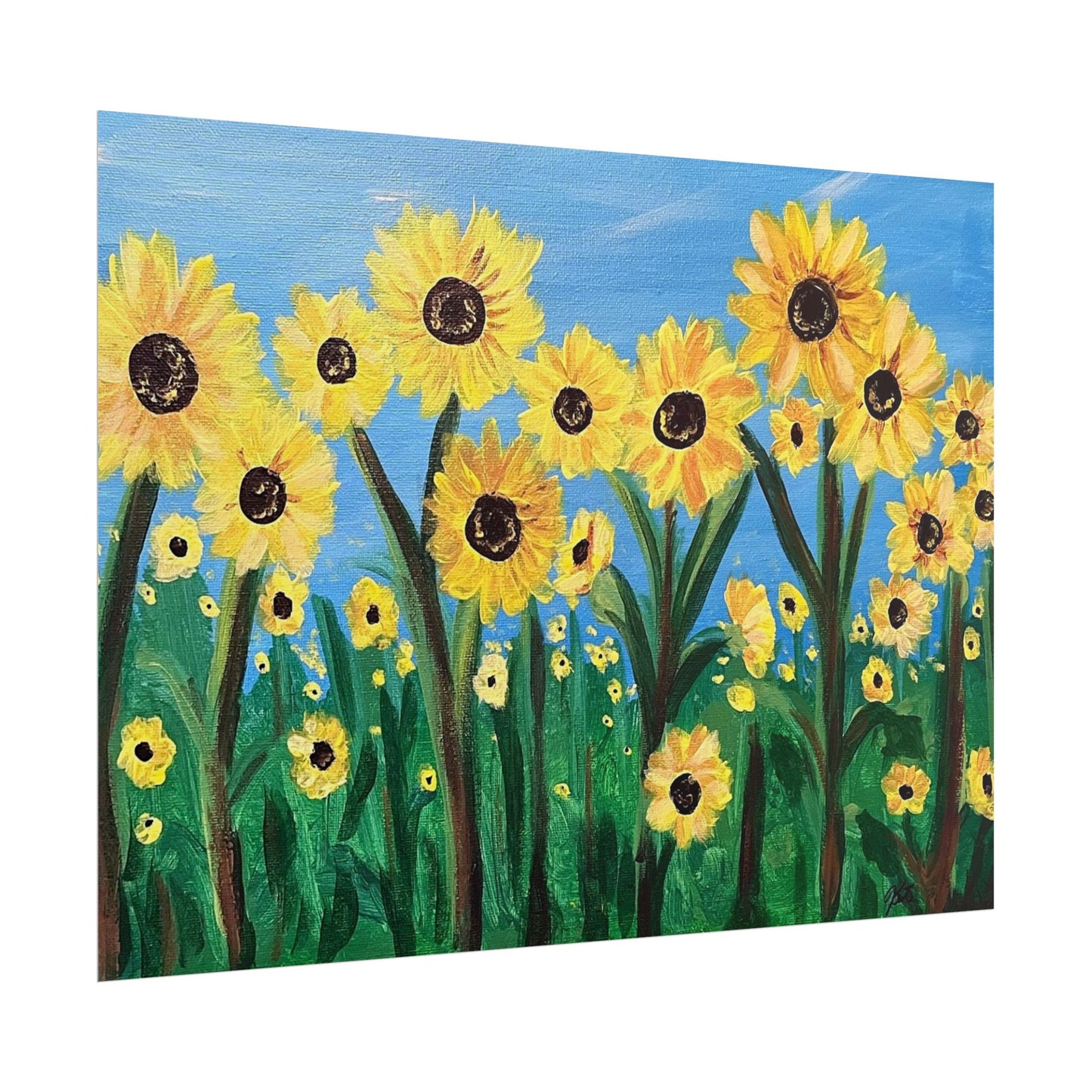 Imprimé - Champs de tournesols