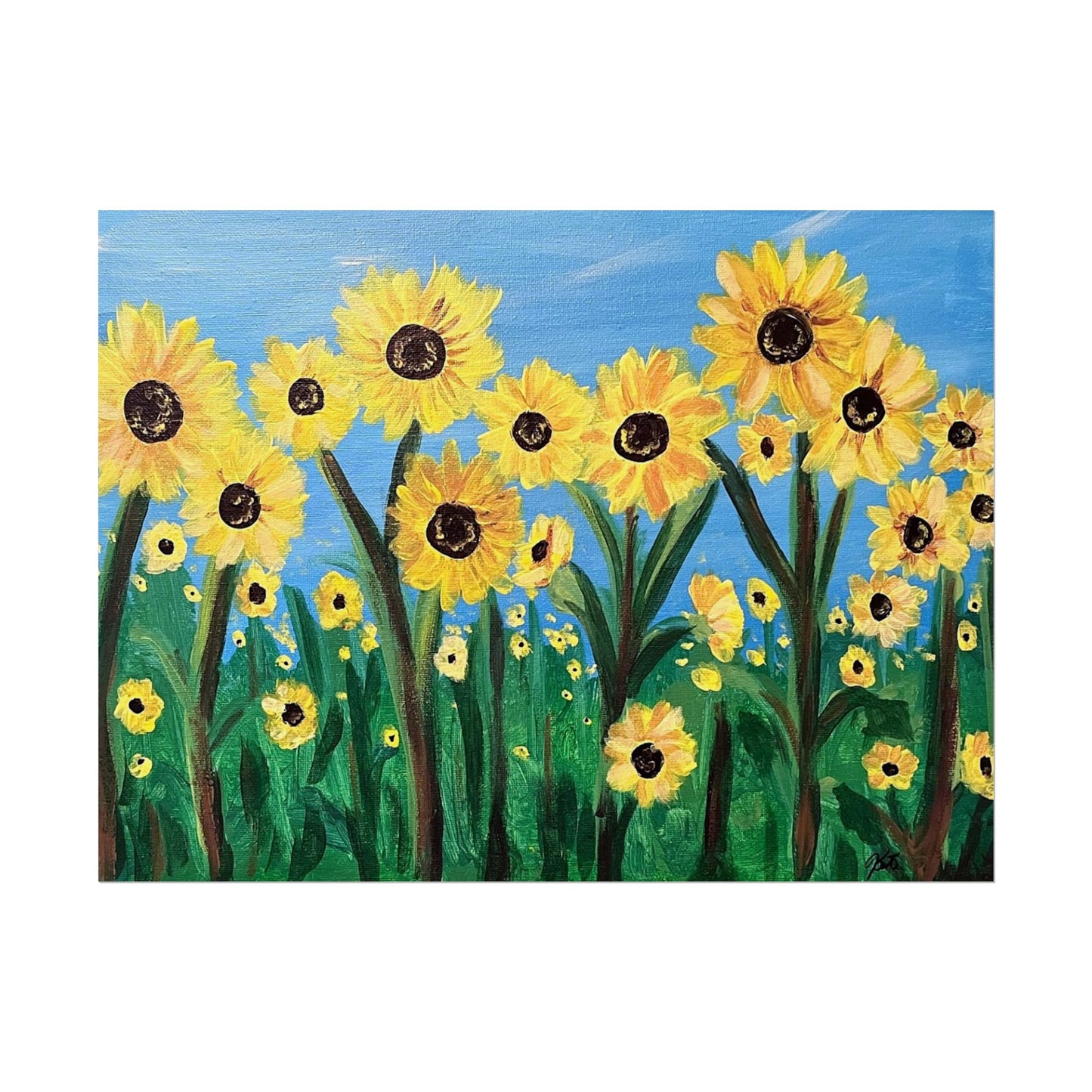 Imprimé - Champs de tournesols