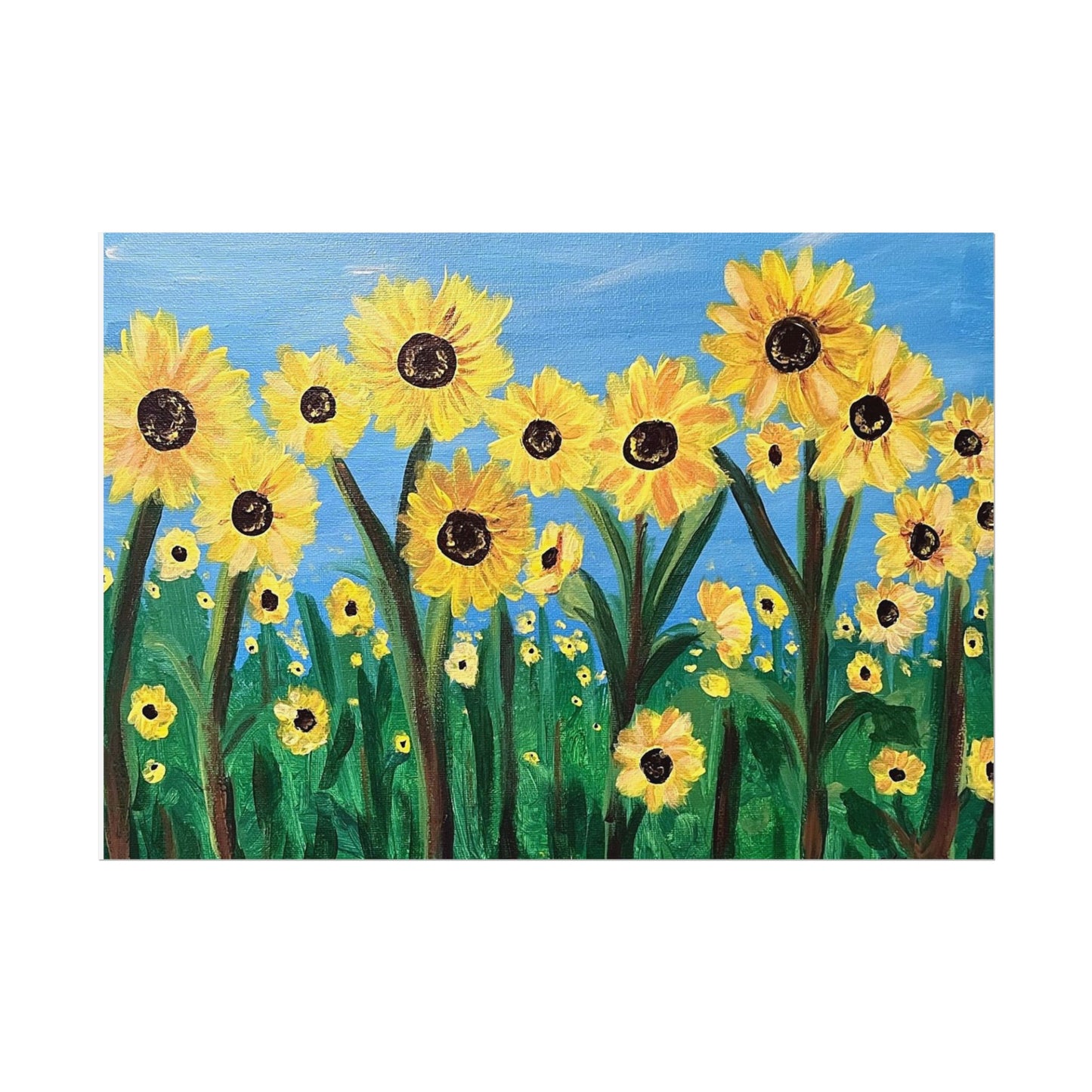 Imprimé - Champs de tournesols