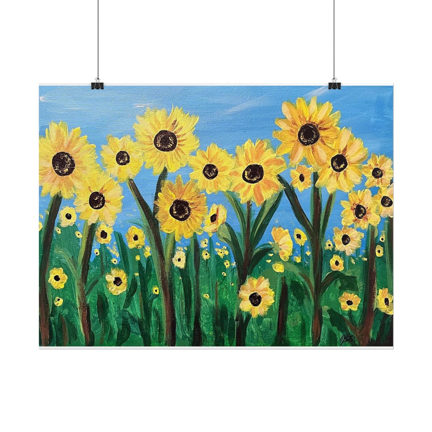 Imprimé - Champs de tournesols