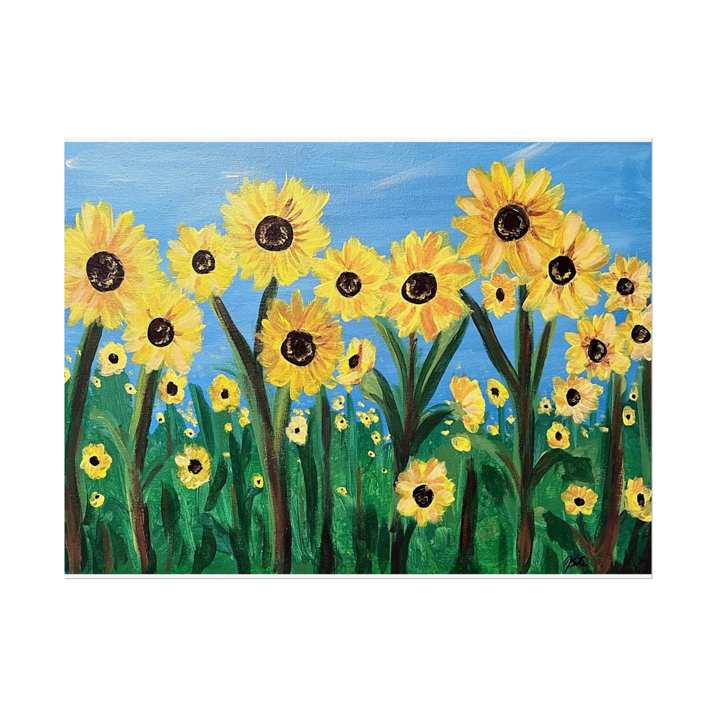 Imprimé - Champs de tournesols