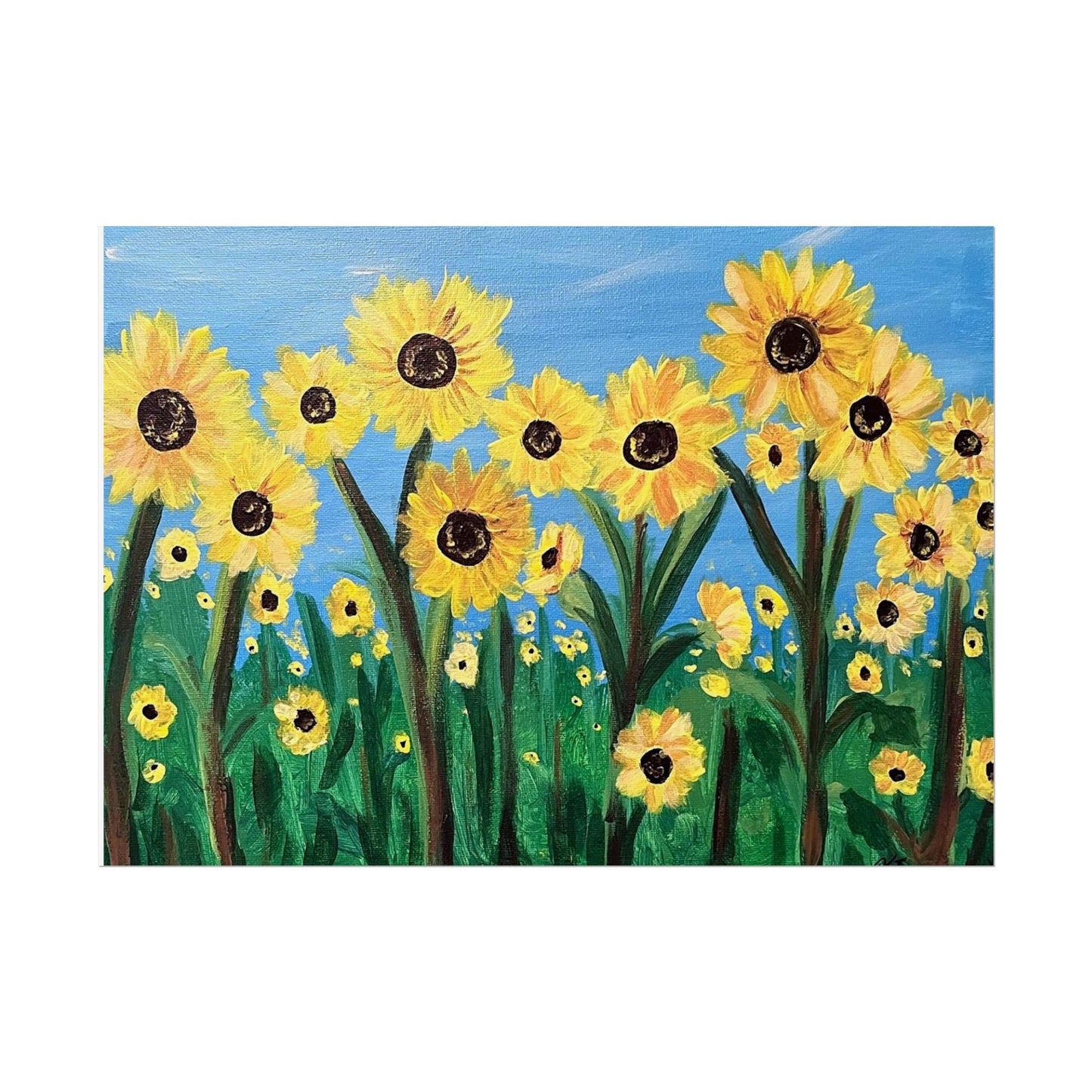 Imprimé - Champs de tournesols