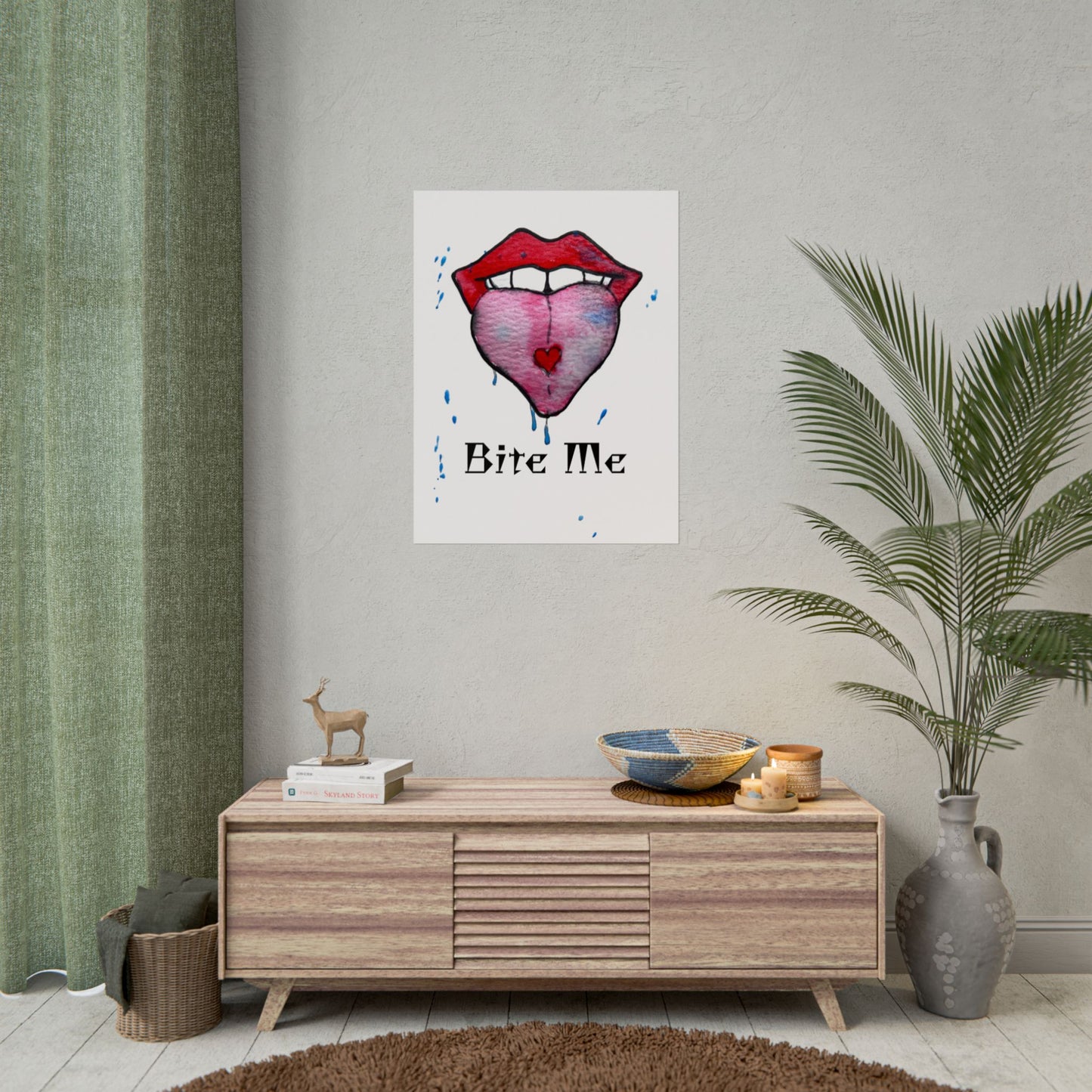Print | Affiche- 'Bite Me' Lips Design
