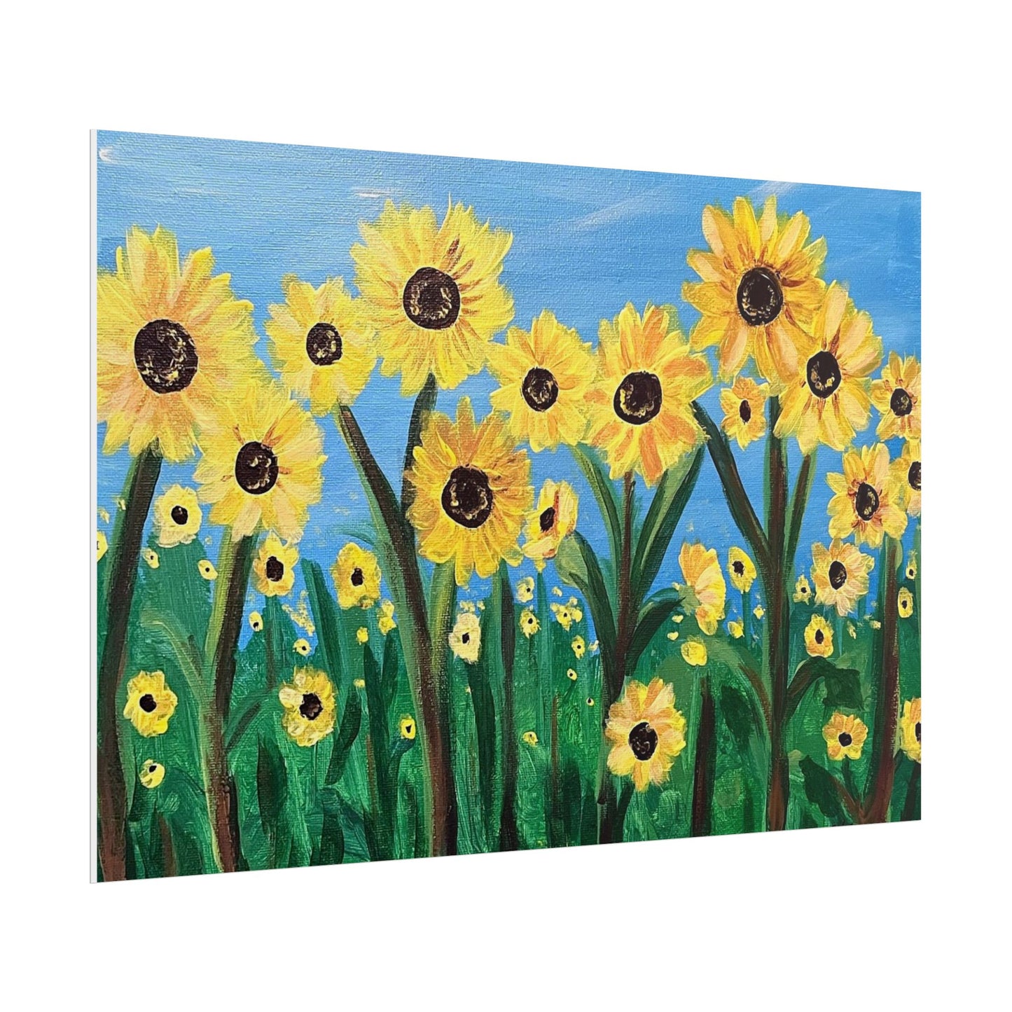 Imprimé - Champs de tournesols
