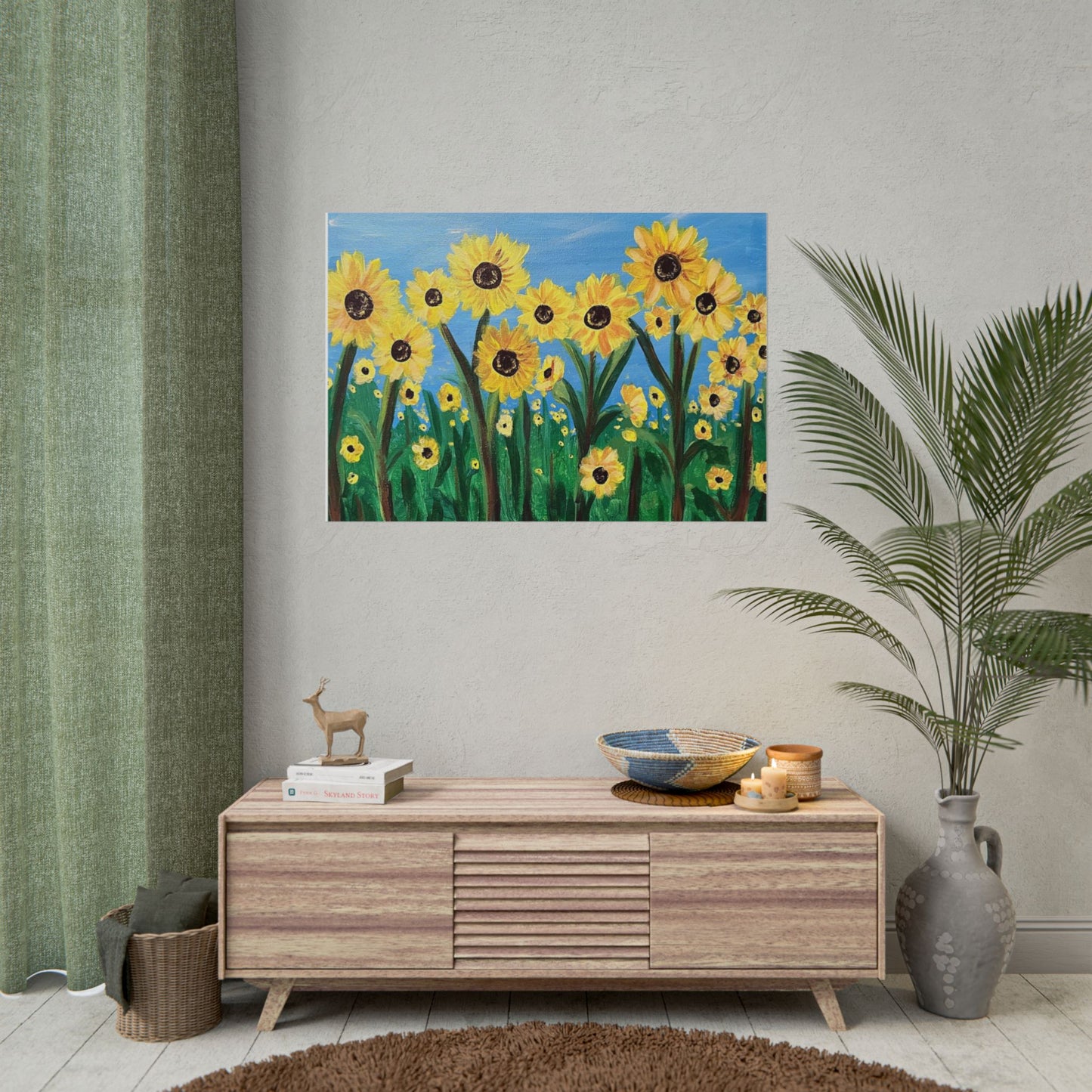 Imprimé - Champs de tournesols