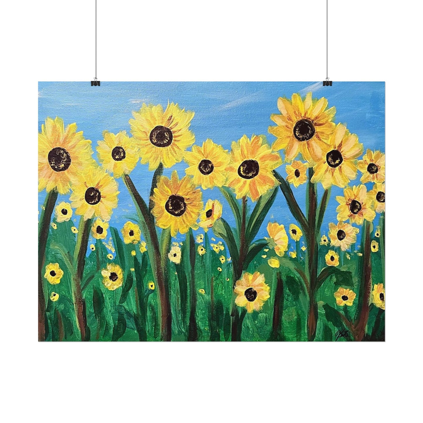 Imprimé - Champs de tournesols