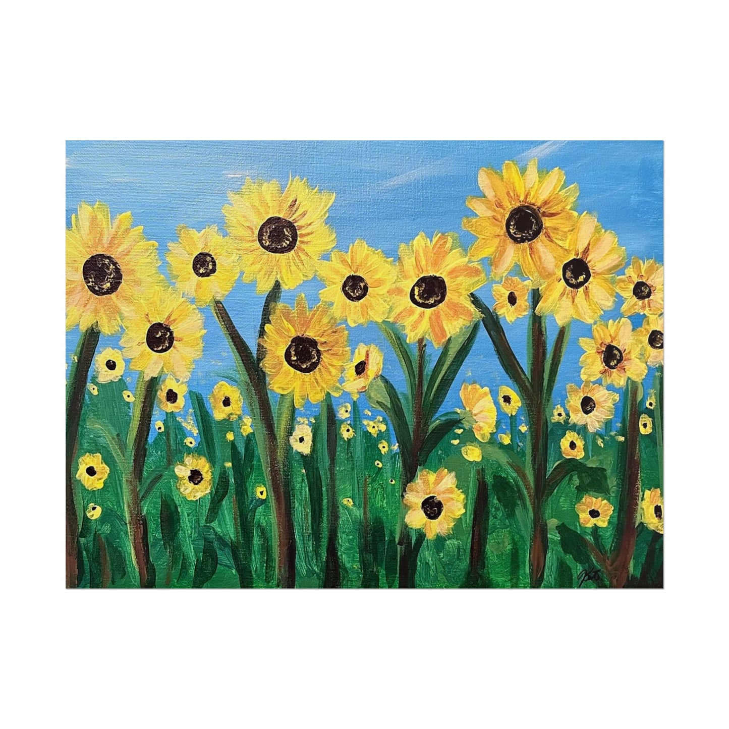 Imprimé - Champs de tournesols