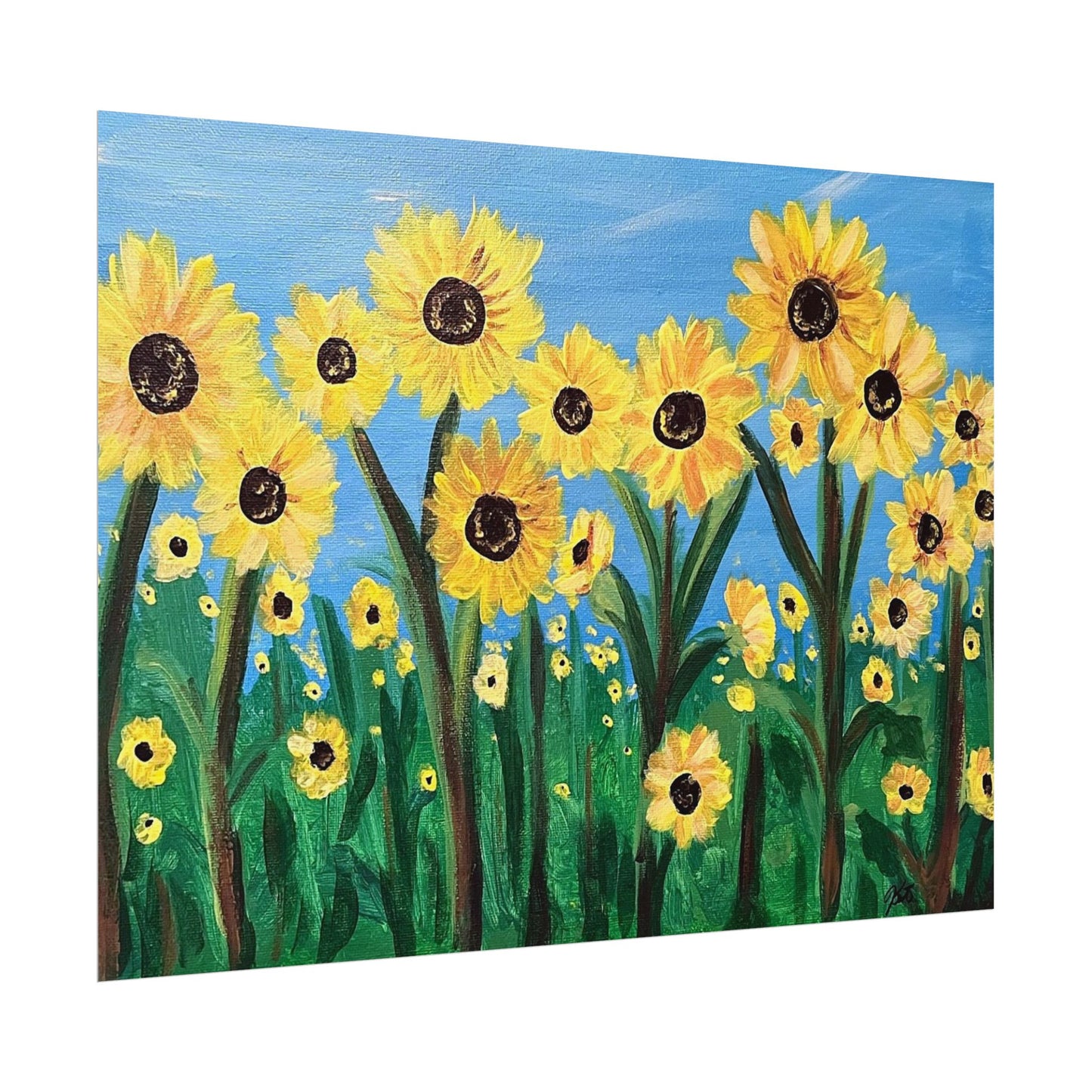 Imprimé - Champs de tournesols
