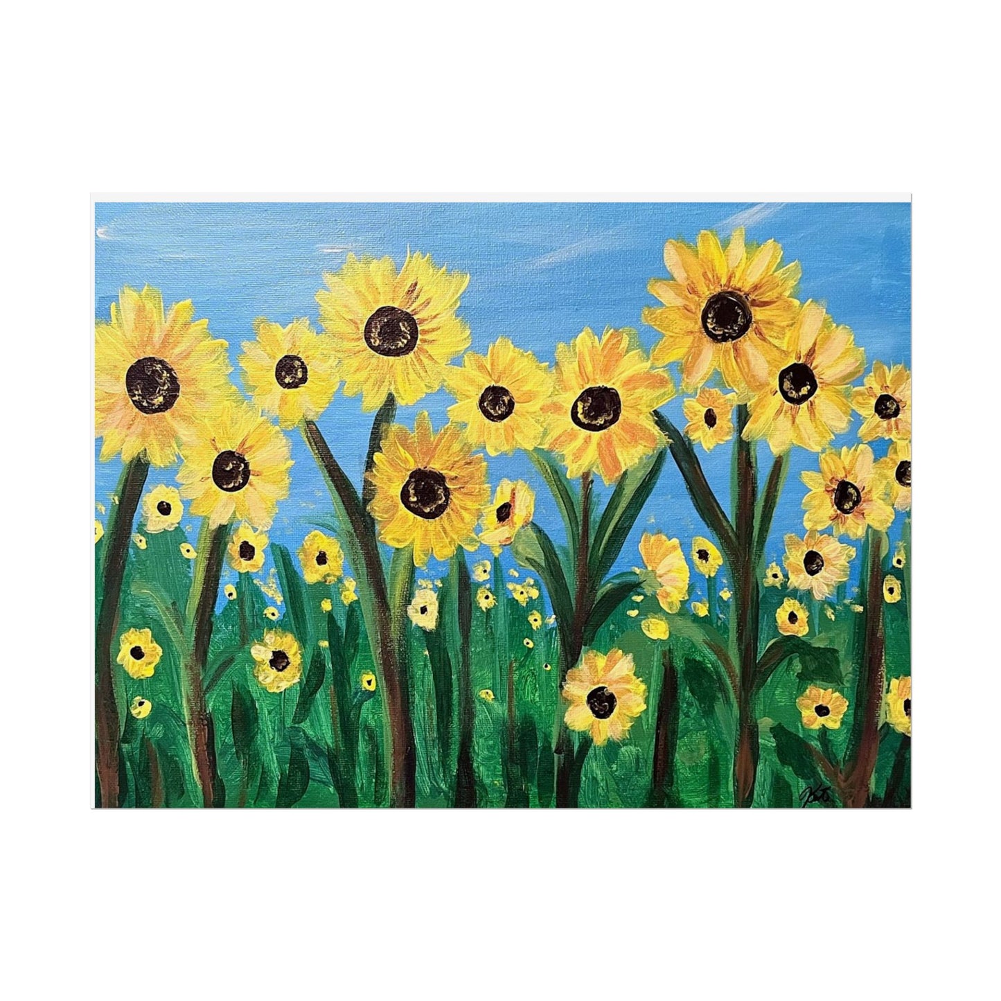 Imprimé - Champs de tournesols