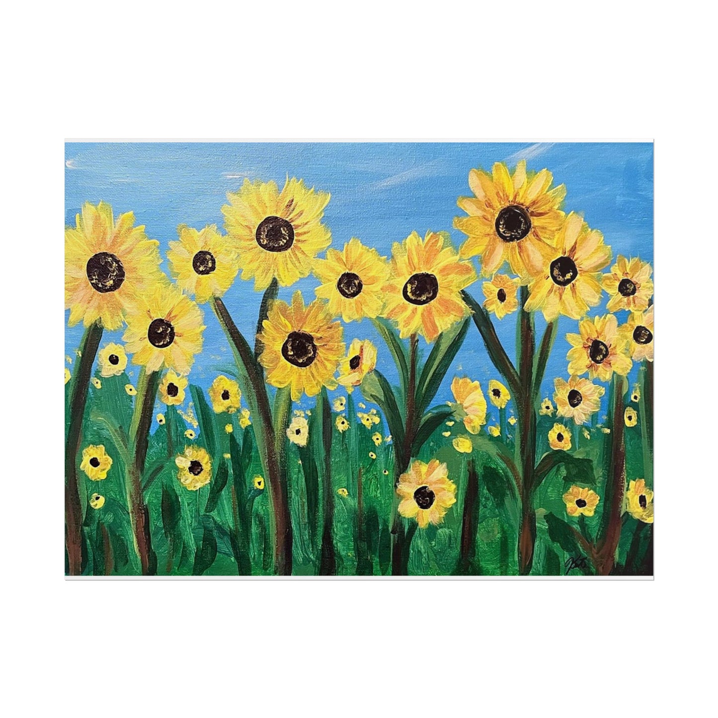 Imprimé - Champs de tournesols