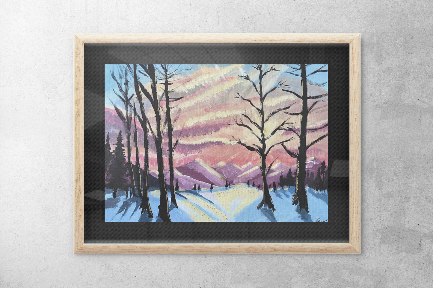 Ciel d'hiver no.1, 11x14 Canevas plat