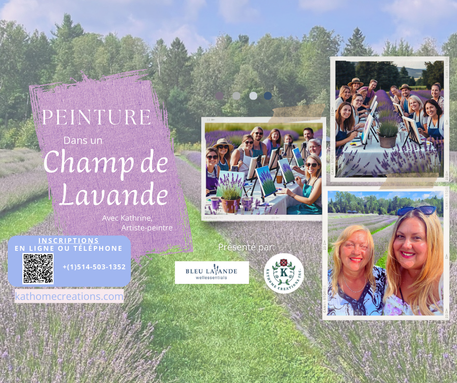 Peinture dans un champ de Lavande🪻avec Kathrine, Artiste-peintre