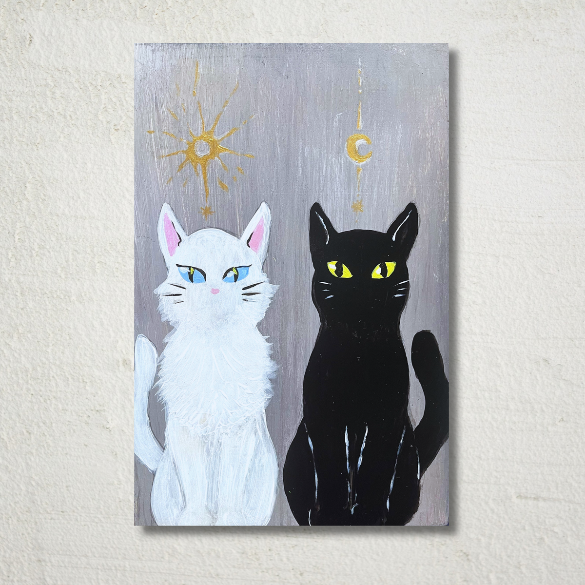 Yin et Yang - Acrylique sur bois 8''x 11.5''