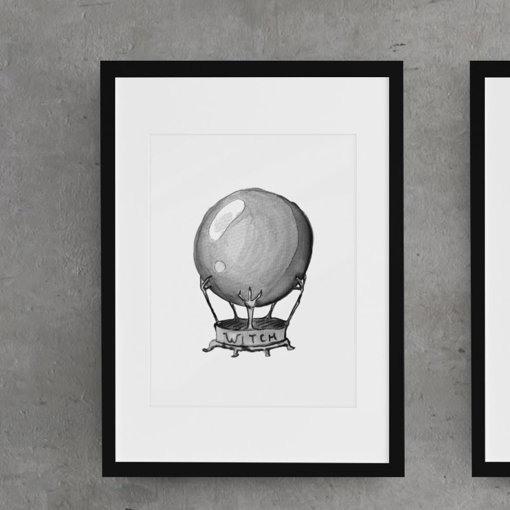 Imprimé Boule de Cristal - Print Crystal ball B&W