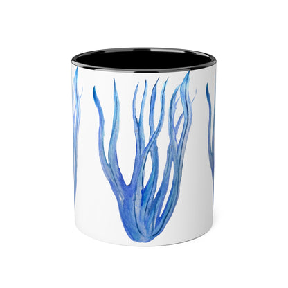 Accent Mugs, 11oz - Coral blue