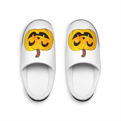 Women's Indoor Slippers - pumpkin face