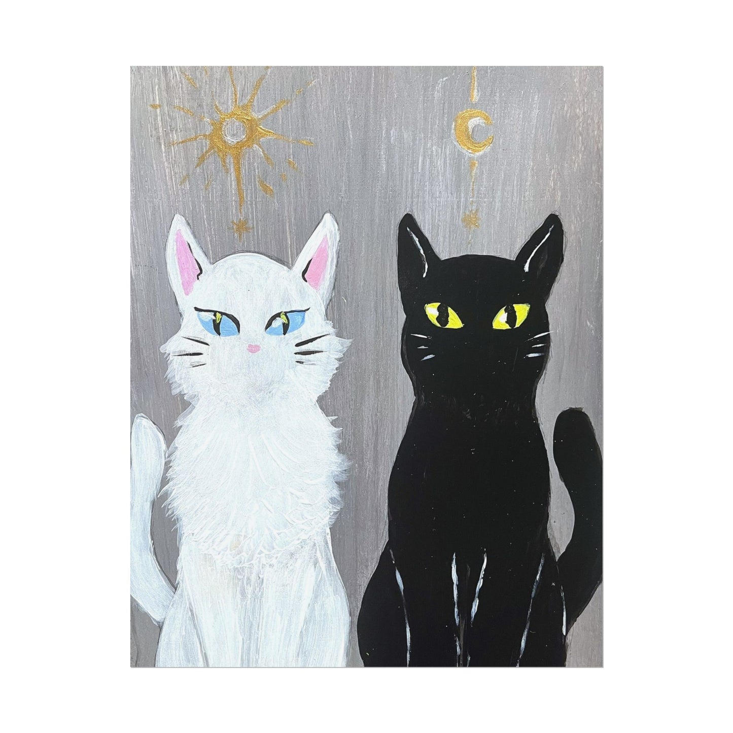 Chat blanc et noir -Imprimé | White and black cat