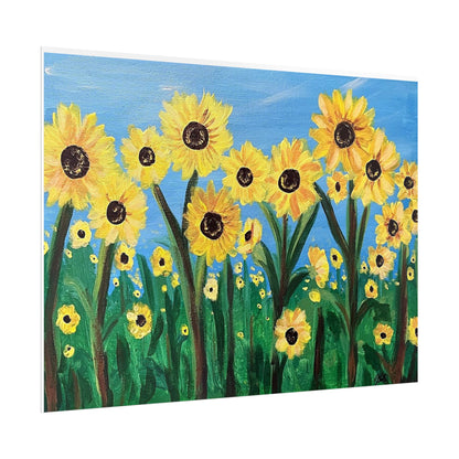 Imprimé - Champs de tournesols