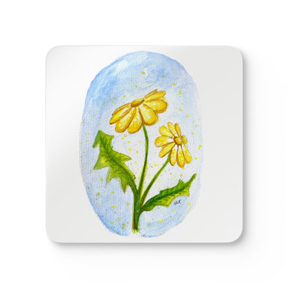 Corkwood Coaster Set - Daisy