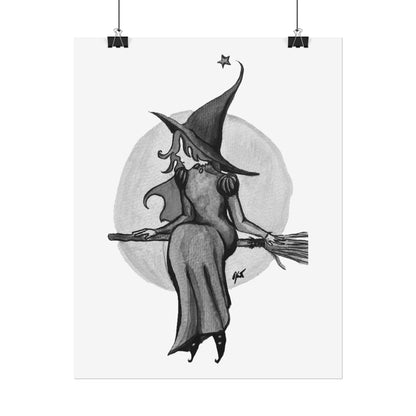 Rolled Posters - Witch B&W