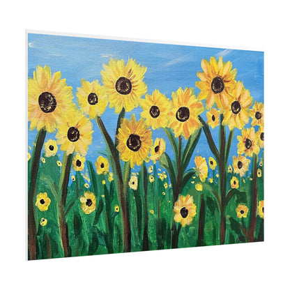 Imprimé - Champs de tournesols