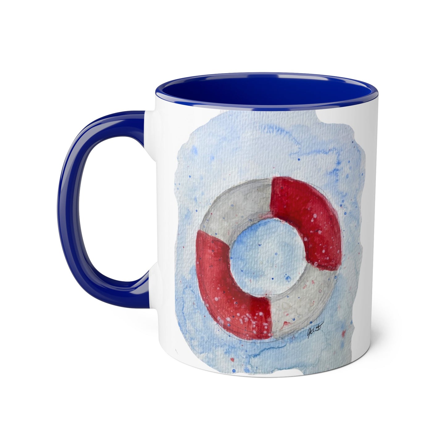 Accent Mugs, 11oz - life buoy