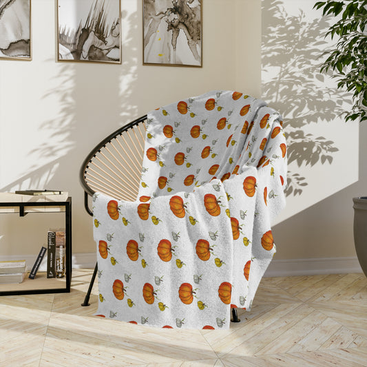 Velveteen Microfiber Blanket- pumpkins