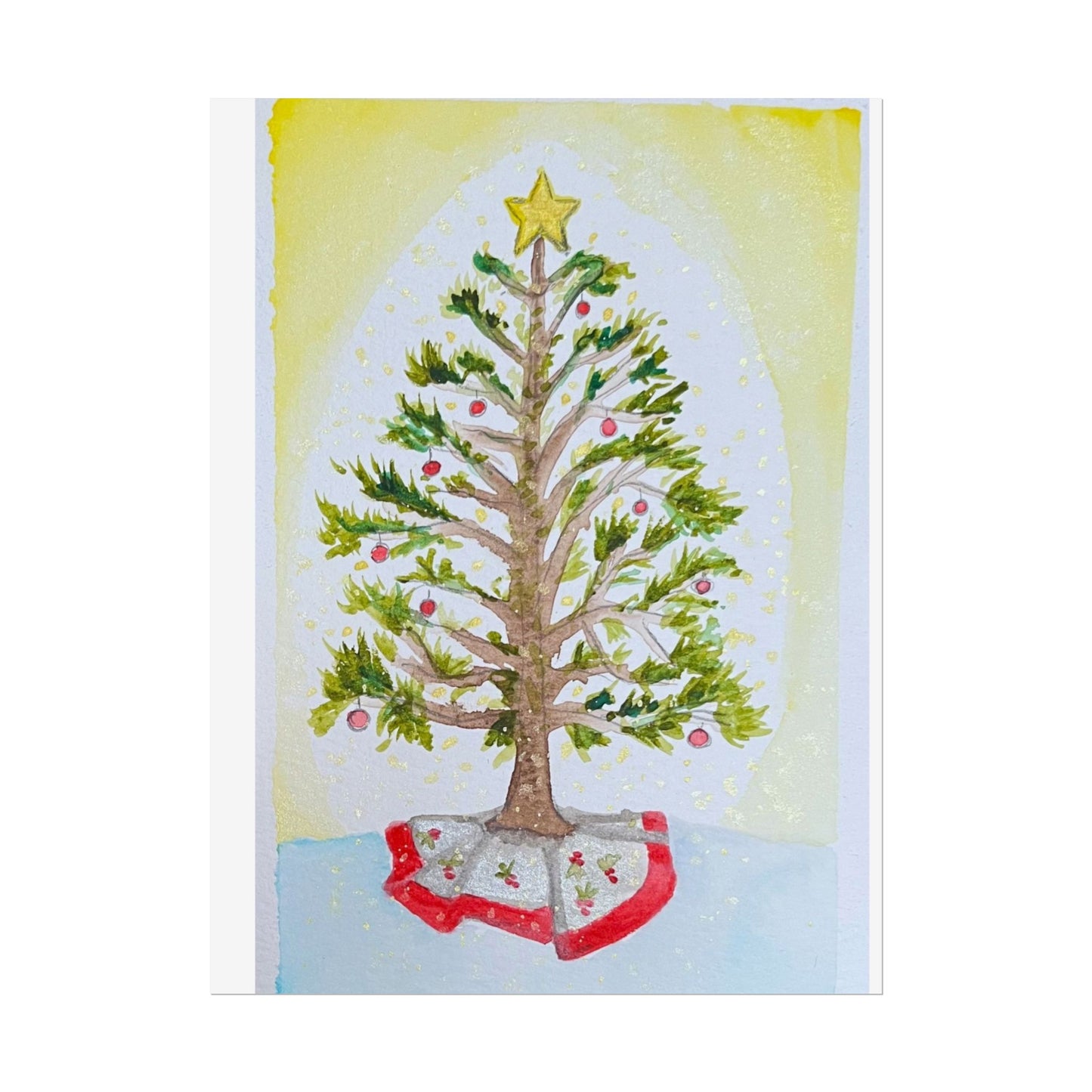 Christmas Tree Rolled Poster - Festive Holiday Decor