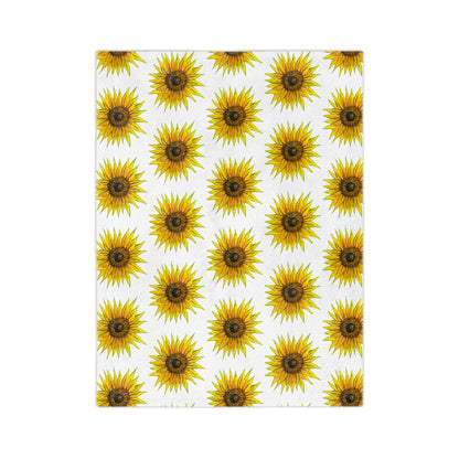 Velveteen Microfiber Blanket- sunflowers