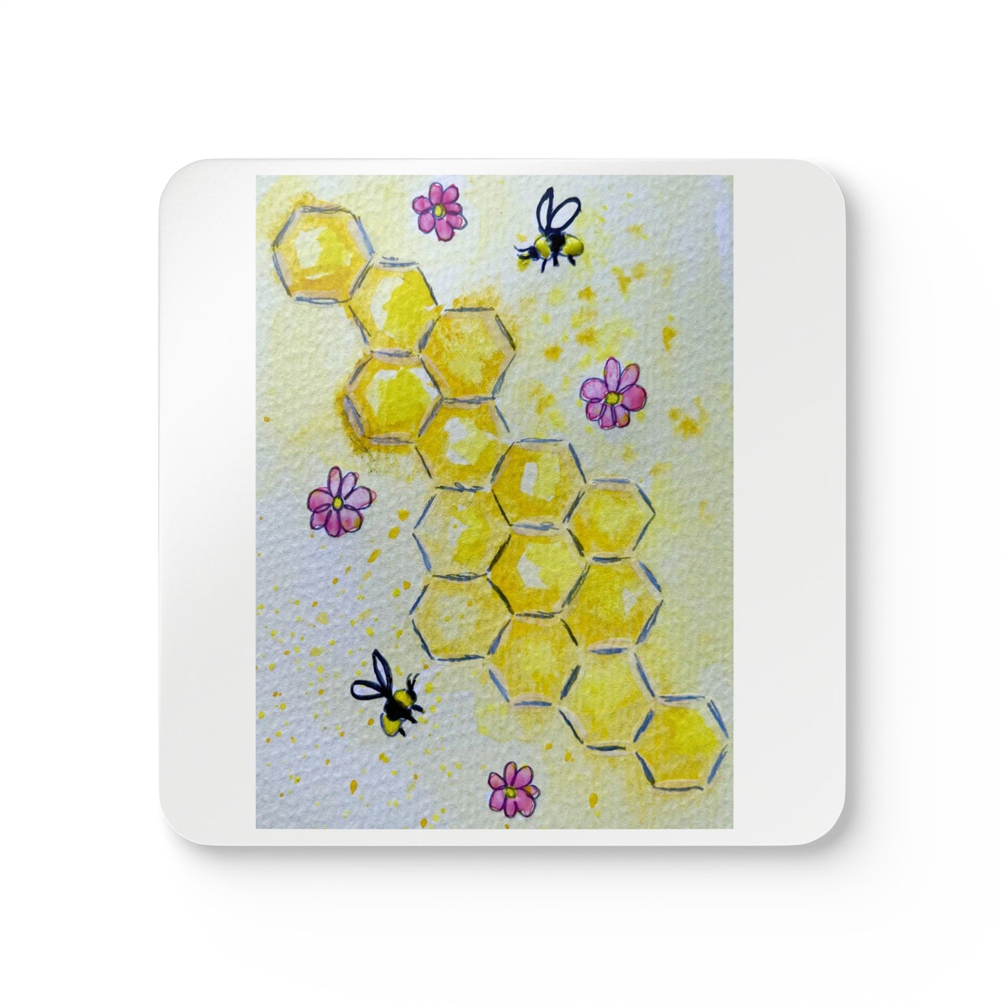 Corkwood Coaster Set bees