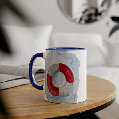 Accent Mugs, 11oz - life buoy