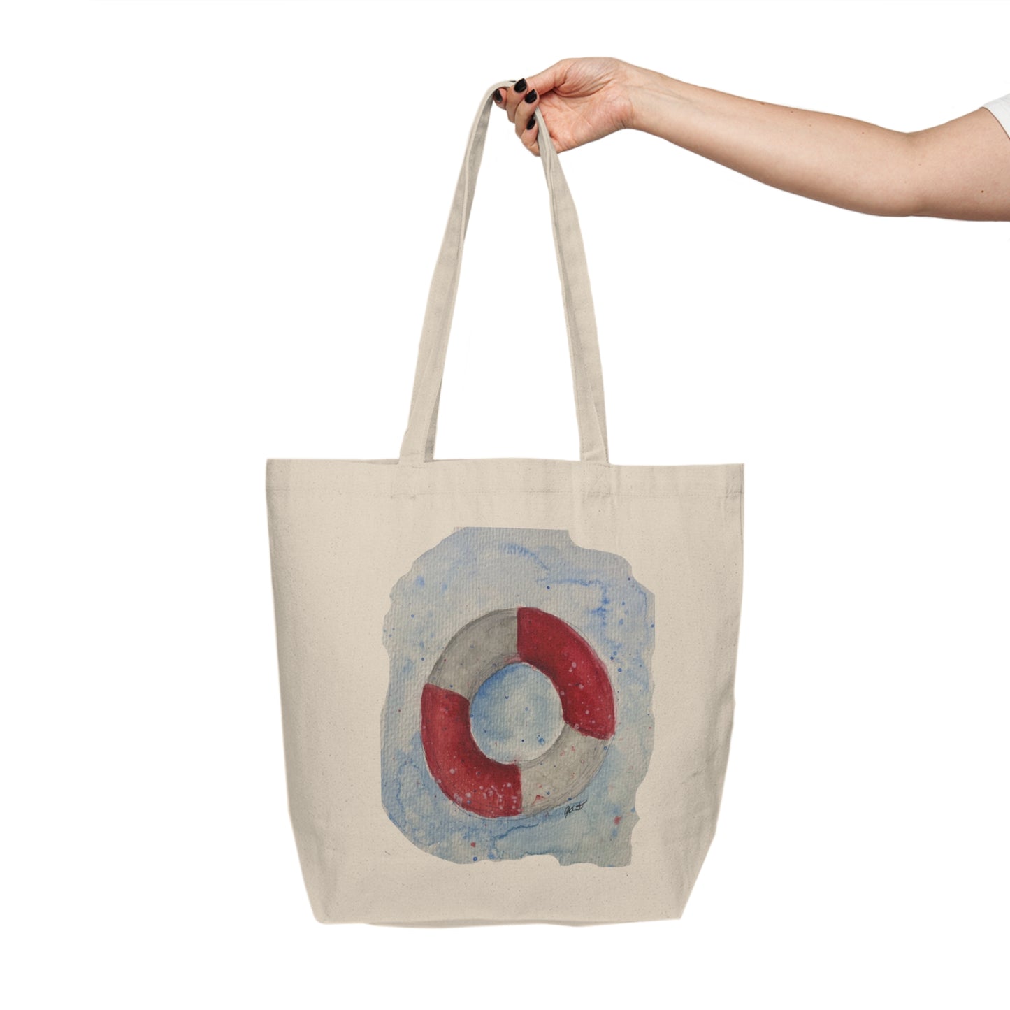 Canvas Shopping Tote - Life buoy