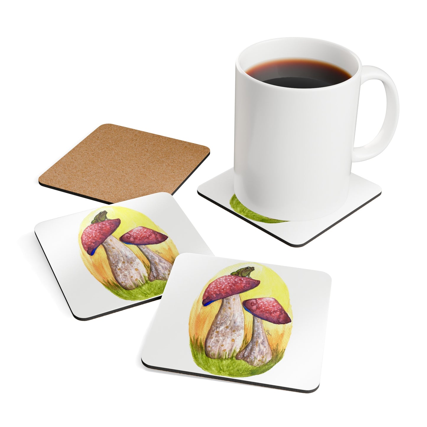 Corkwood Coaster Set - Mushroom Toad