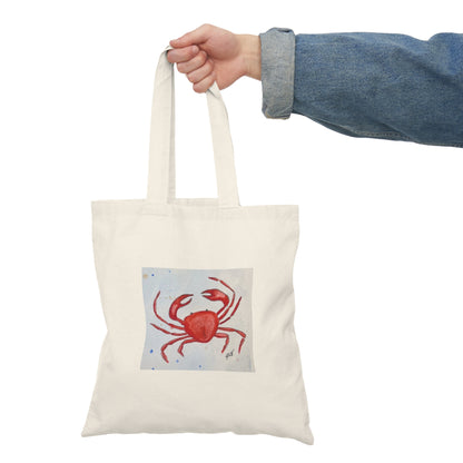 Natural Tote Bag - Crab