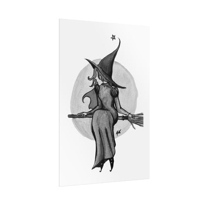 Rolled Posters - Witch B&W