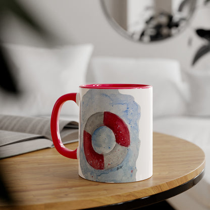 Accent Mugs, 11oz - life buoy