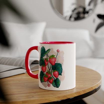 Accent Mugs, 11oz - Strawberries