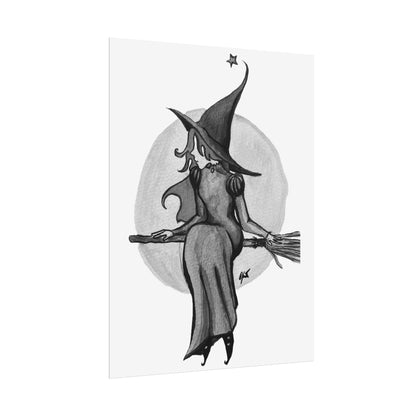 Rolled Posters - Witch B&W