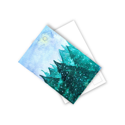 Winter Landscape Art Postcards (Set of 10) - Perfect for Holiday Greetings & All Occasions