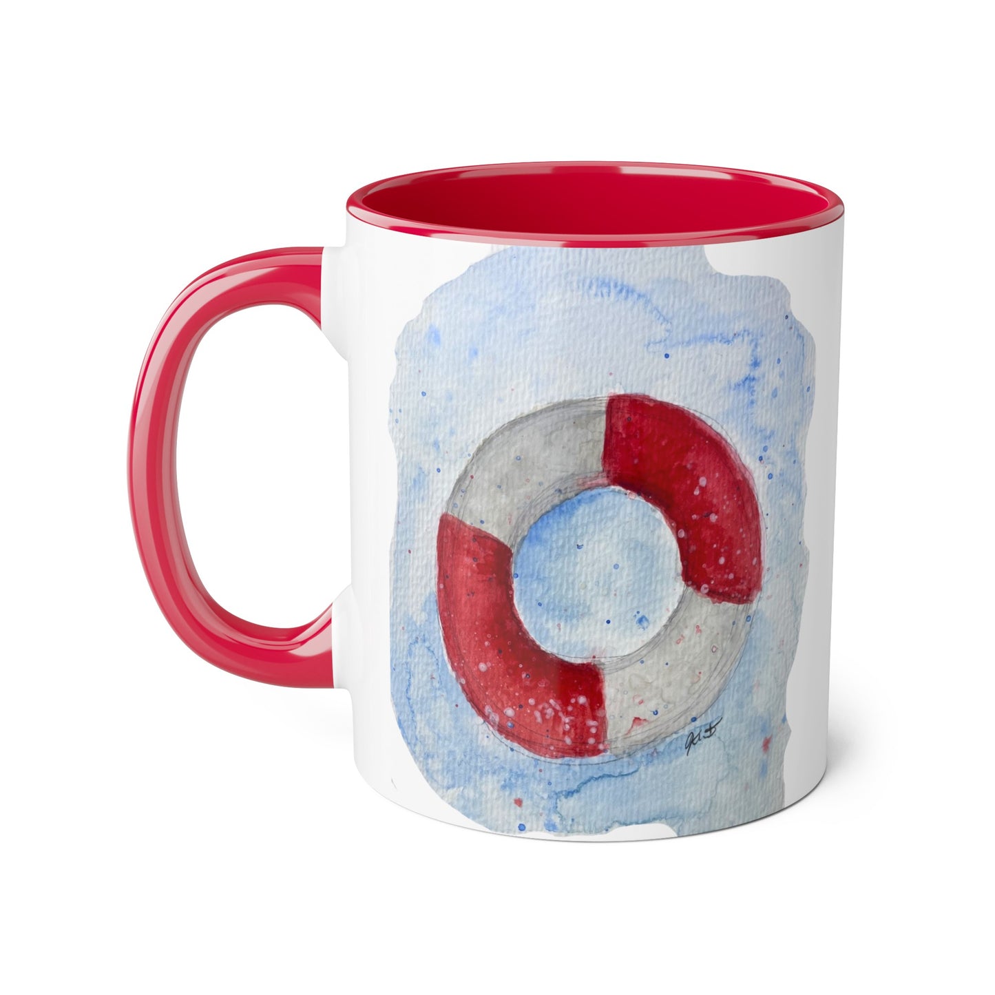 Accent Mugs, 11oz - life buoy