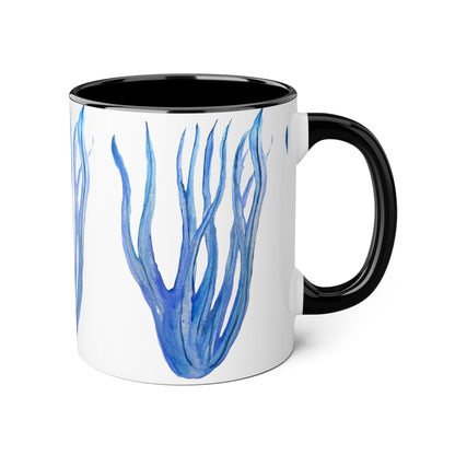 Accent Mugs, 11oz - Coral blue