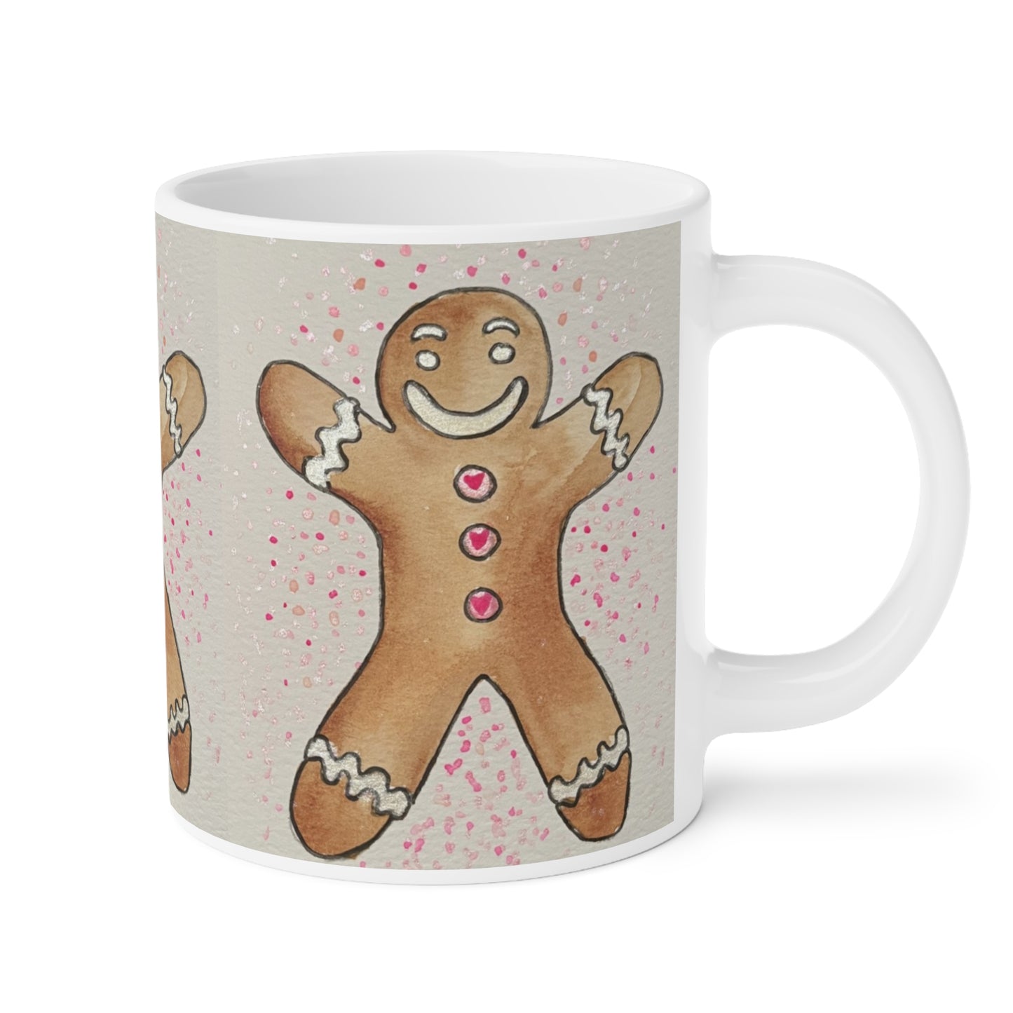 Gingerbread Man Ceramic Coffee Mug - Perfect for Holiday Cheer!