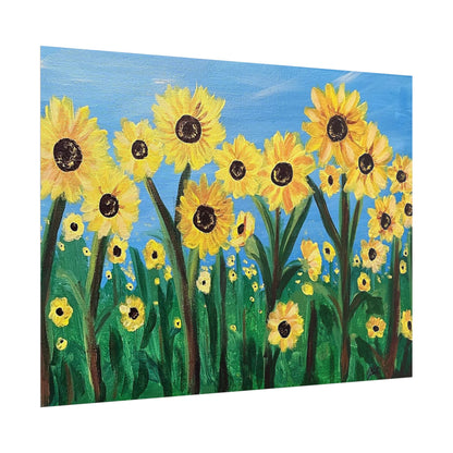 Imprimé - Champs de tournesols