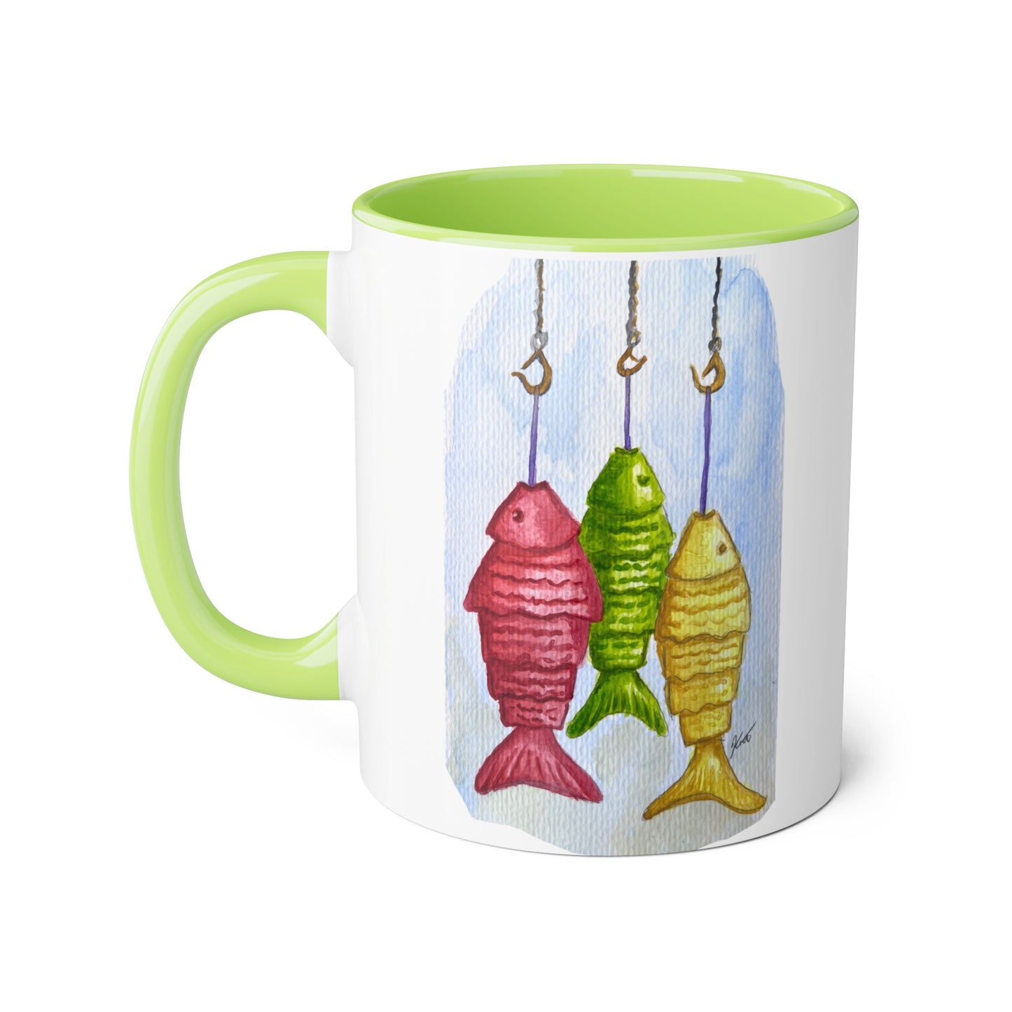 Accent Mugs, 11oz - fish hooks