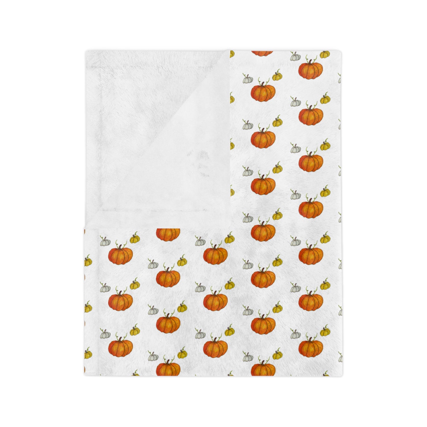 Velveteen Microfiber Blanket- pumpkins