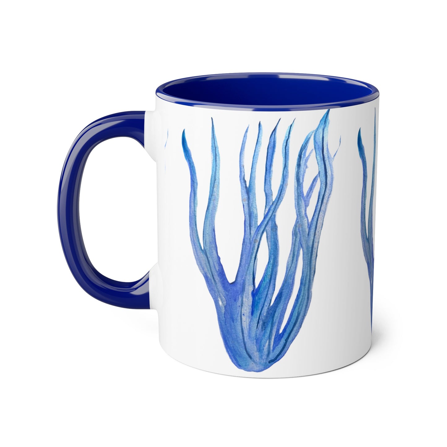 Accent Mugs, 11oz - Coral blue