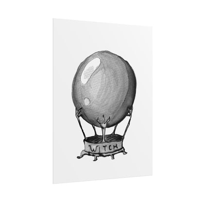 Rolled Posters - Crystal ball B&W