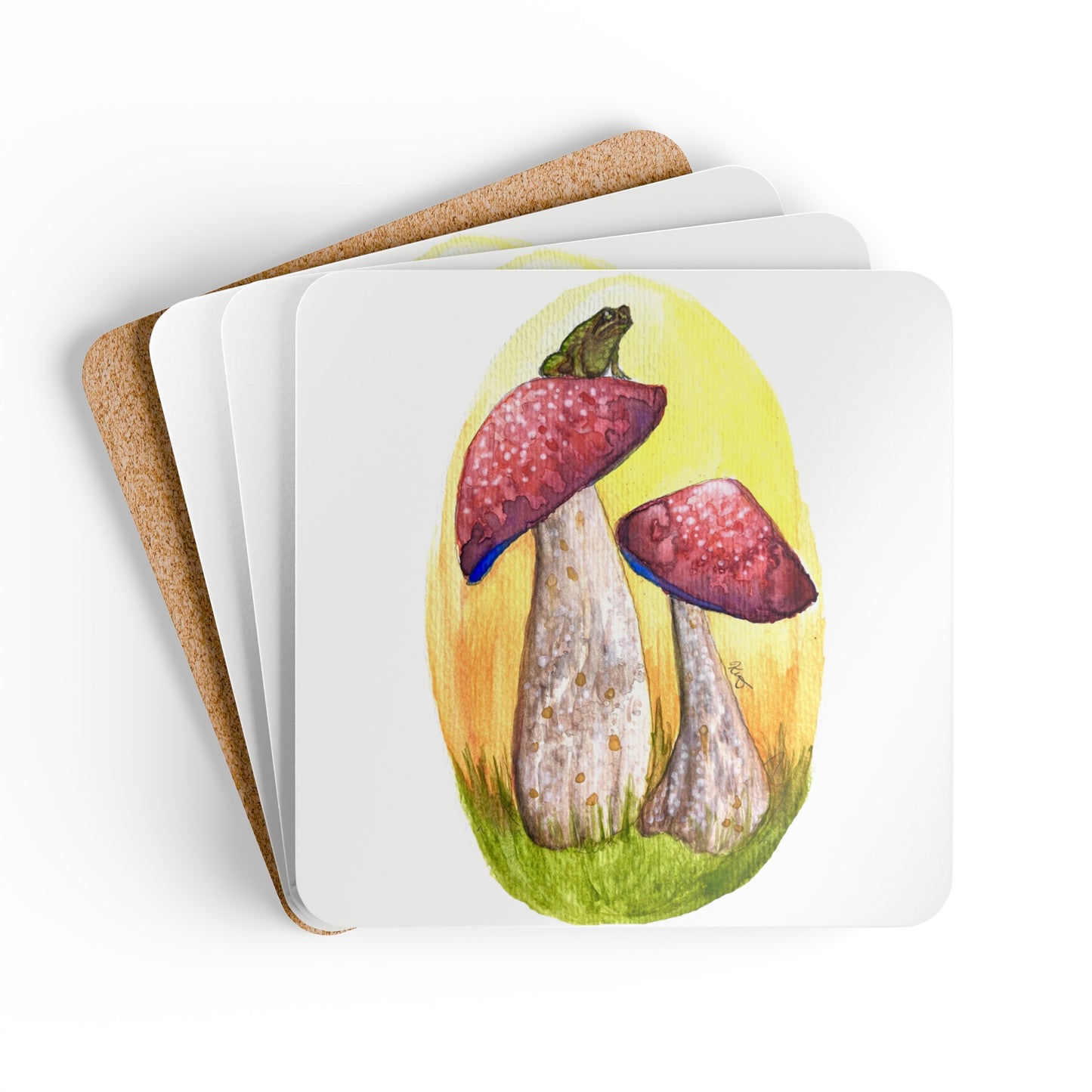 Corkwood Coaster Set - Mushroom Toad